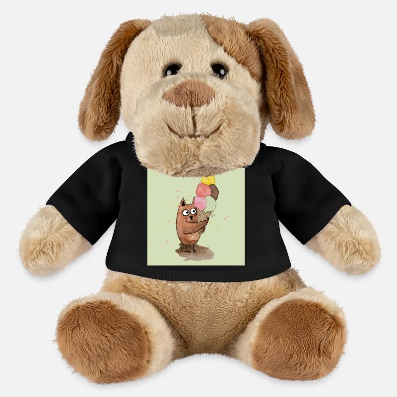 Owl with huge ice poster - MiniFeet® Dog Helge - black