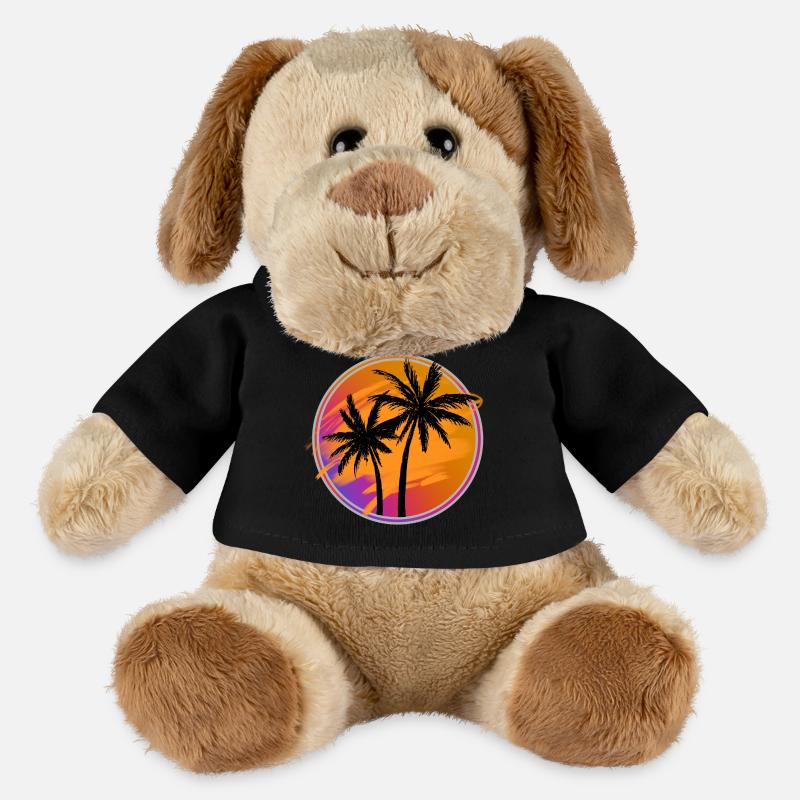 Palmen Retro - MiniFeet® Hund Helge - Schwarz