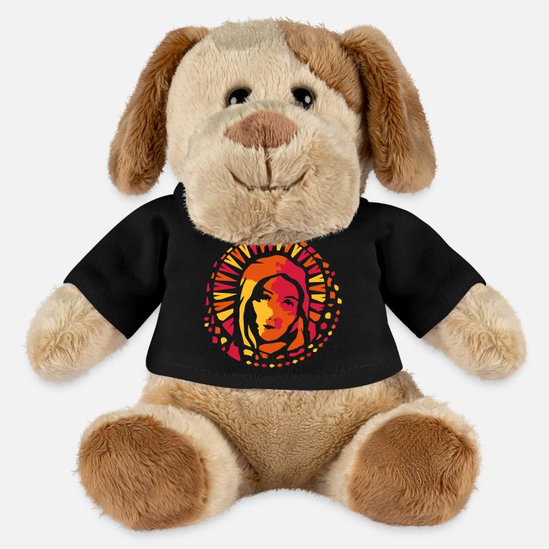Kirchenfenster Stil Maria Mutter Gottes - MiniFeet® Hund Helge - Schwarz