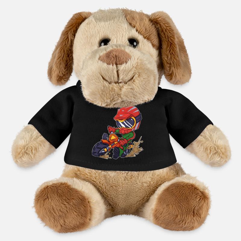 Motocross - Chien en peluche Helge MiniFeet® - noir