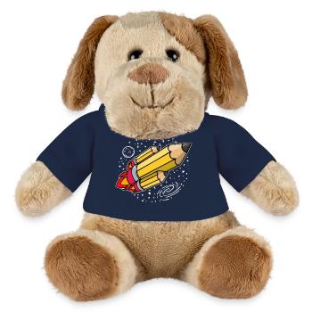 École début d’école crayon fusée lancement de l’école - Chien en peluche Helge MiniFeet® - bleu marine - Devant