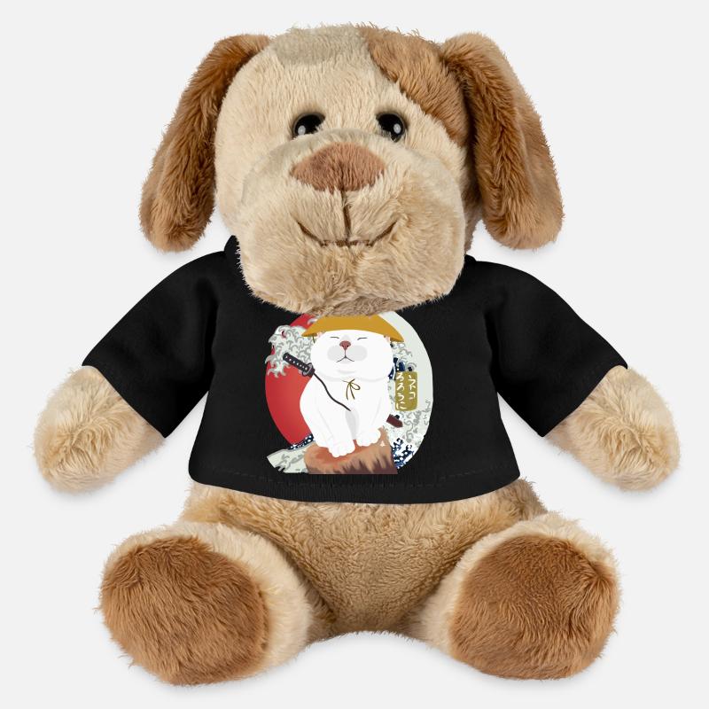 Samurai Cat sitting on the wood - MiniFeet® Dog Helge - black