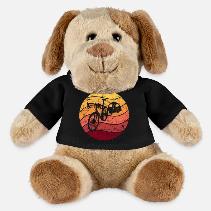 Bicycle Camping Bicycle Camping Vintage Retro - MiniFeet® Dog Helge - black