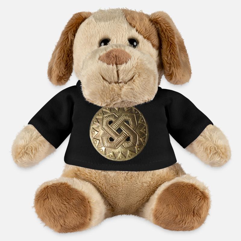 Kaleva bronceornament - Chien en peluche Helge MiniFeet® - noir