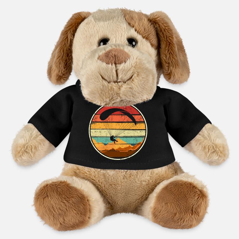 Sunset Surfer Abzeichen-Kreis - MiniFeet® Hund Helge - Schwarz