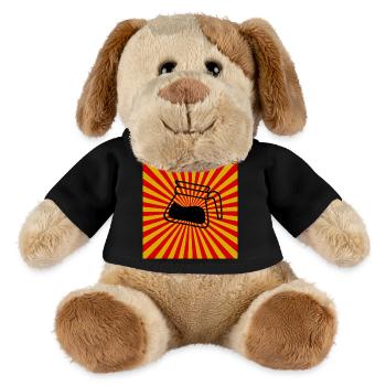 Sunburst Coffee red yellow-Sonnenaufgang Kaffee - MiniFeet® Hund Helge - Schwarz - Vorne