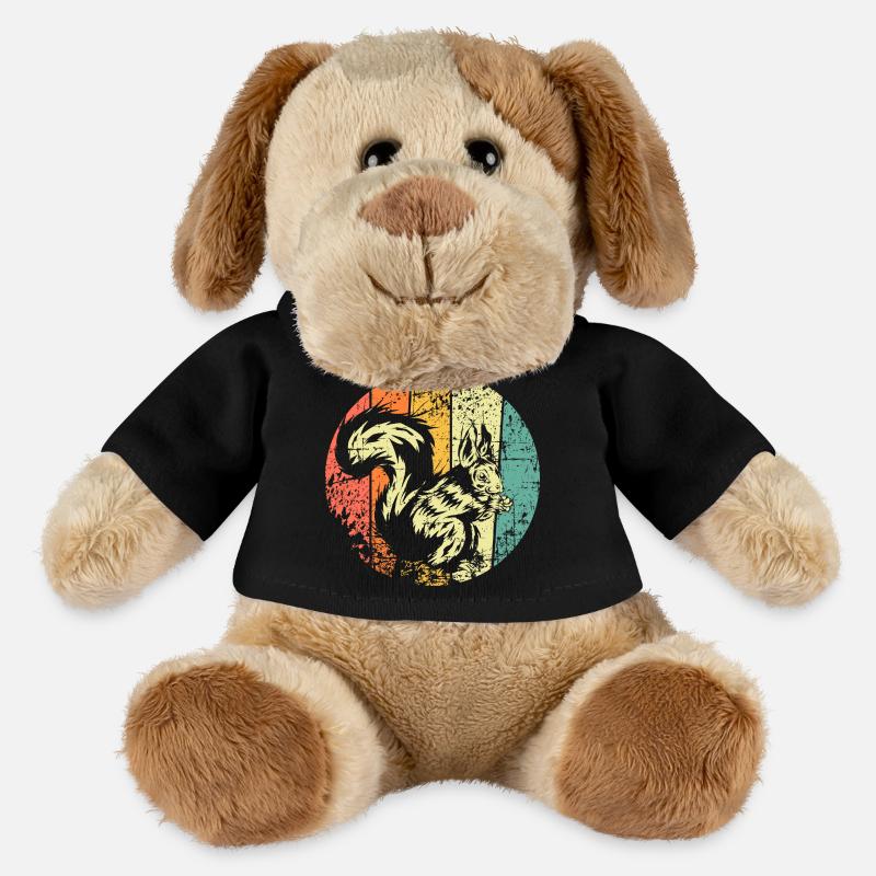 Vintage Eichhörnchen - MiniFeet® Hund Helge - Schwarz