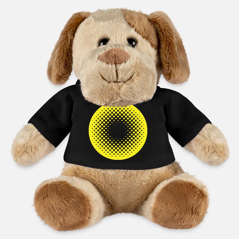 Sonnenkreis Halftone Muster - MiniFeet® Hund Helge - Schwarz
