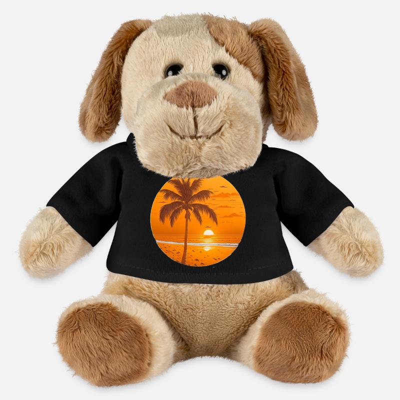 Coucher de soleil - Chien en peluche Helge MiniFeet® - noir