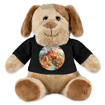 Candy World Landschaft bunt Animation - MiniFeet® Hund Helge - Schwarz - Vorne