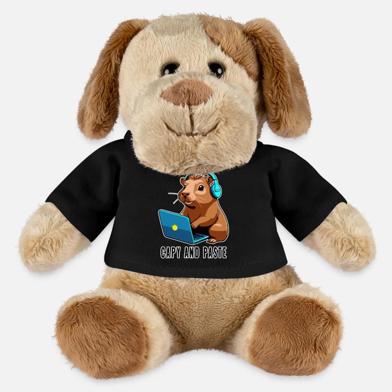 Capybara avec Joke Capy et Pâte - Chien en peluche Helge MiniFeet® - noir