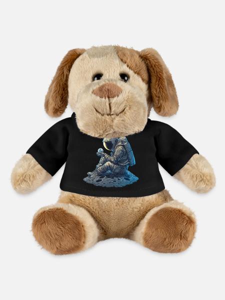 An astronaut observes the Earth - MiniFeet® Dog Helge - black