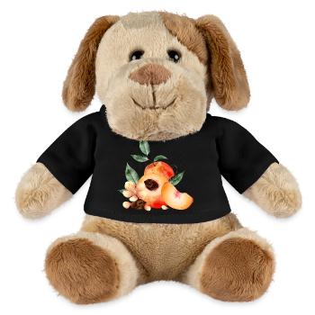 Pfirsichhälfte,Pfirsiche,Pfirsich,-blüten und keil - MiniFeet® Hund Helge - Schwarz - Vorne