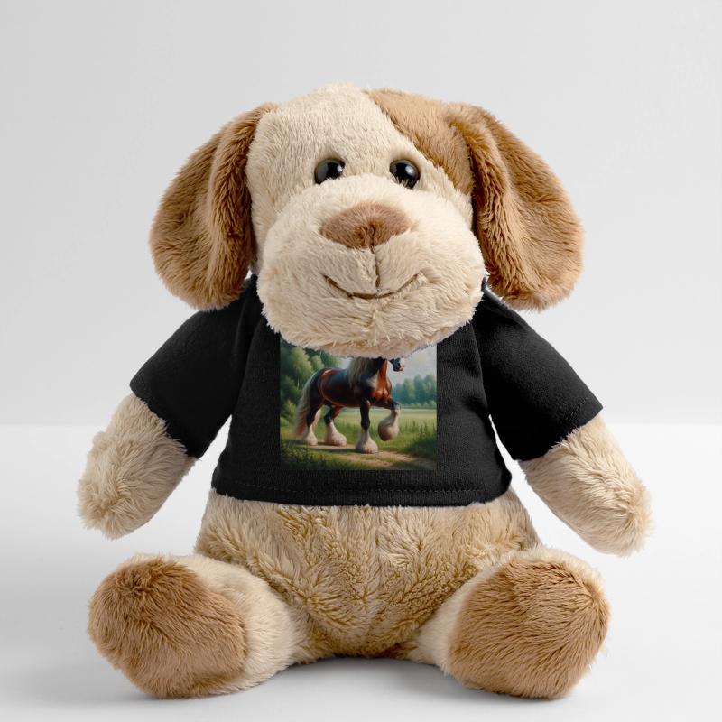Aquarelle Cheval Percheron Chien en peluche Helge MiniFeet®