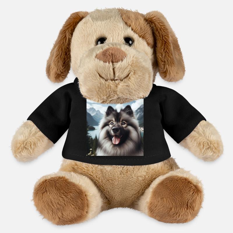 Joyeux Wolfspitz - Chien en peluche Helge MiniFeet® - noir