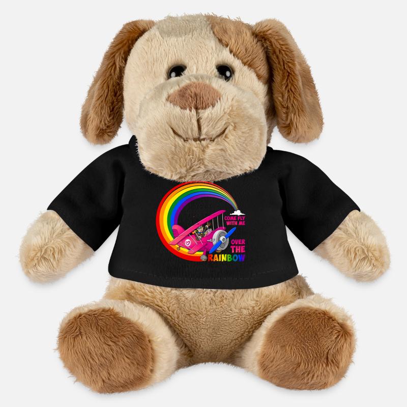 Fly with me over the rainbow - lgbt - MiniFeet® Dog Helge - black