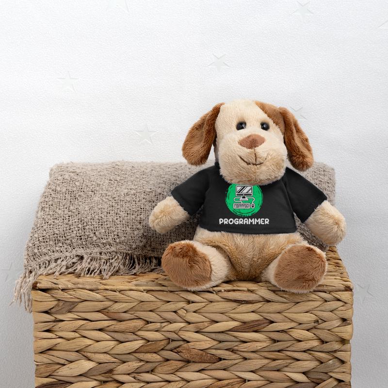 Développeur informatique Programmeur Geek informatique Chien en peluche Helge MiniFeet®