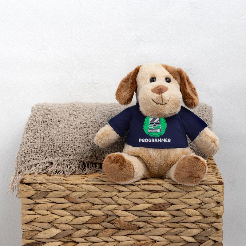 Développeur informatique Programmeur Geek informatique Chien en peluche Helge MiniFeet®