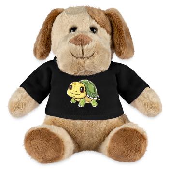 Süße Lächelnde Schildkröte Für Dich - MiniFeet® Hund Helge - Schwarz - Vorne
