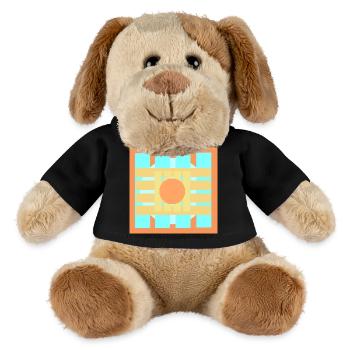  Farbenspiele Muster Design - MiniFeet® Hund Helge - Schwarz - Vorne