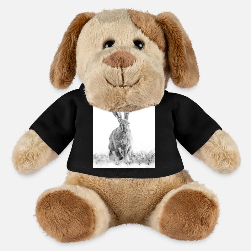 Hopping rabbit black white - MiniFeet® Dog Helge - black