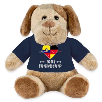 Ecuador und Deutschland 100% Freundschaft - MiniFeet® Hund Helge - French Navy - Vorne