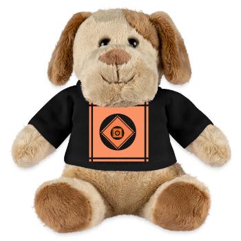 Geometrische Farbenspiele  - MiniFeet® Hund Helge - Schwarz - Vorne