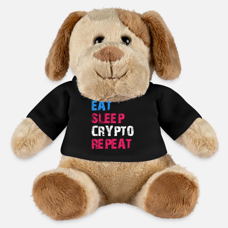 MANGER DORMIR CRYPTO RÉPÉTER - Chien en peluche Helge MiniFeet® - noir