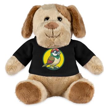 Sparrow Cute Kawaii Cartoon Clipart Pet Animal - MiniFeet® Dog Helge - black - Front
