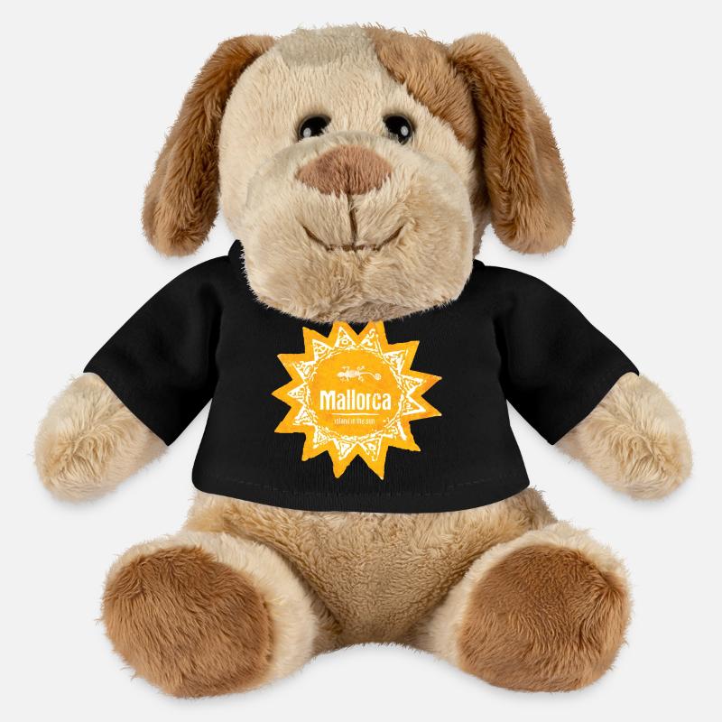 Mallorca Sonnenlogo mit Gecko und Sonne - MiniFeet® Hund Helge - Schwarz
