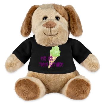 Eis coole lustige Sprüche Gemüse schlecken Eiskrem - MiniFeet® Hund Helge - Schwarz - Vorne