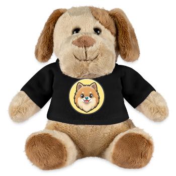Poméranien Allemand Spitz Chien Race Dessin Animé Kawaii - Chien en peluche Helge MiniFeet® - noir - Devant
