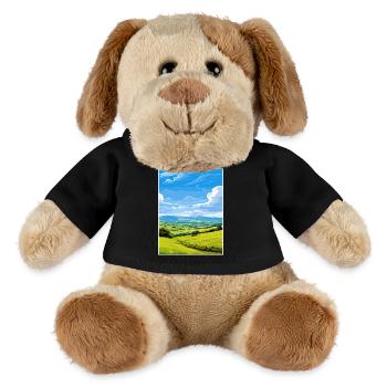 Shropshire Hills Aonb Affiche de voyage Souvenir WPA - Chien en peluche Helge MiniFeet® - noir - Devant