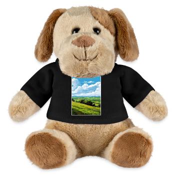 Blackdown Hills Aonb Voyage Affiche Souvenir WPA - Chien en peluche Helge MiniFeet® - noir - Devant