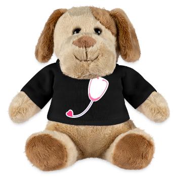 Farbiges Stethoskop - MiniFeet® Hund Helge - Schwarz - Vorne