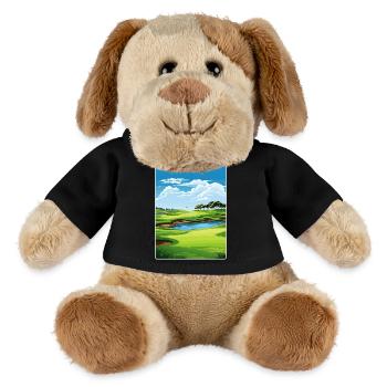 Harbor Town Golf Links Club Course Travel Poster - MiniFeet® Dog Helge - black - Front
