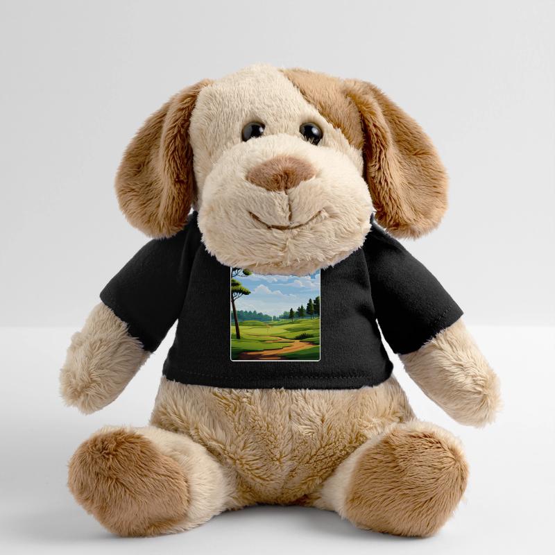 Affiche de voyage souvenir du parcours de golf de Shadow Creek Chien en peluche Helge MiniFeet®