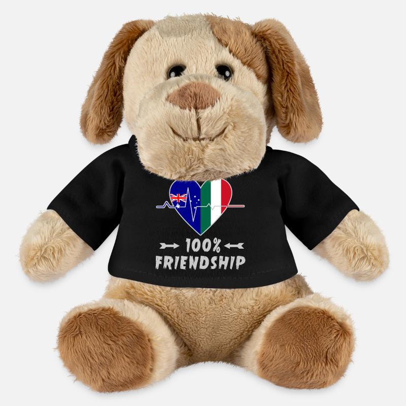 Australia e Italia 100% amicizia - Cagnolino Helge di MiniFeet® - nero