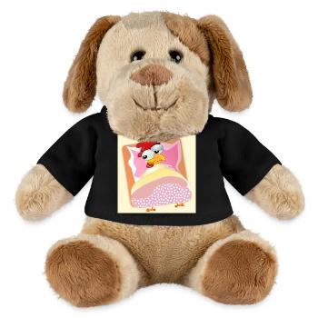 Hühner Hühnerhaltung - BETT SCHLAFEN - MiniFeet® Hund Helge - Schwarz - Vorne