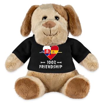 Slowakei und Spanien 100% Freundschaft - MiniFeet® Hund Helge - Schwarz - Vorne