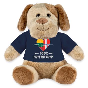 Lithuania and Norway 100% friendship - MiniFeet® Dog Helge - french navy - Front