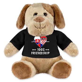 Slowakei und Kroatien 100% Freundschaft - MiniFeet® Hund Helge - Schwarz - Vorne