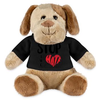 Kein Hass Abneigung Stopp Hass Anti Hass - MiniFeet® Hund Helge - Schwarz - Vorne