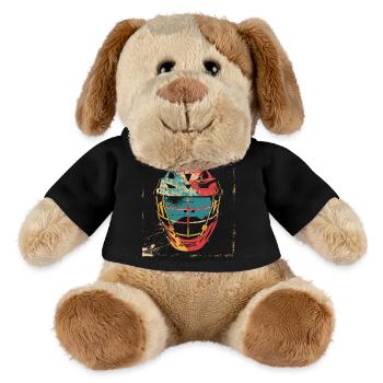 Casque de crosse à l’ancienne - Chien en peluche Helge MiniFeet® - noir - Devant