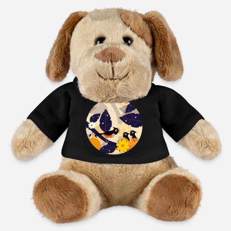 Oiseaux de jardin - Chien en peluche Helge MiniFeet® - noir