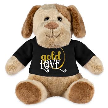 Elegant Gold and White Love Heart Design - MiniFeet® Dog Helge - black - Front