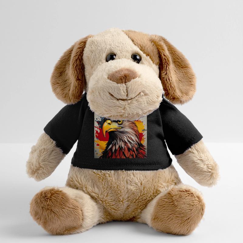 Explosion de l’œuvre d’art Eagle Head Chien en peluche Helge MiniFeet®