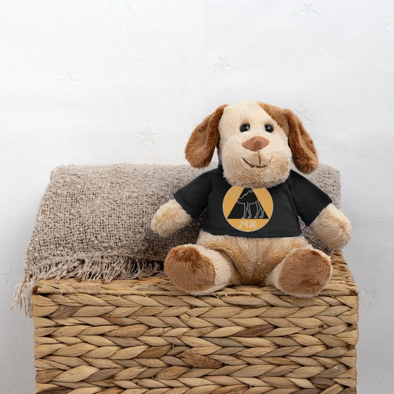 Geometisches Kamel auf schwarzem Hintergrund MiniFeet® Hund Helge