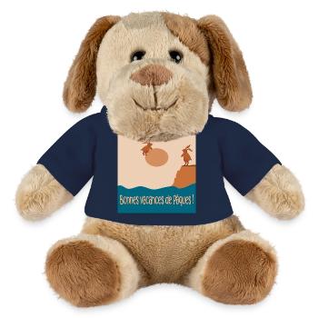 Bonnes vacances de Pâques - Chien en peluche Helge MiniFeet® - bleu marine - Devant