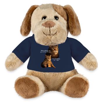 Cat with dumbbell and life crisis - MiniFeet® Dog Helge - french navy - Front